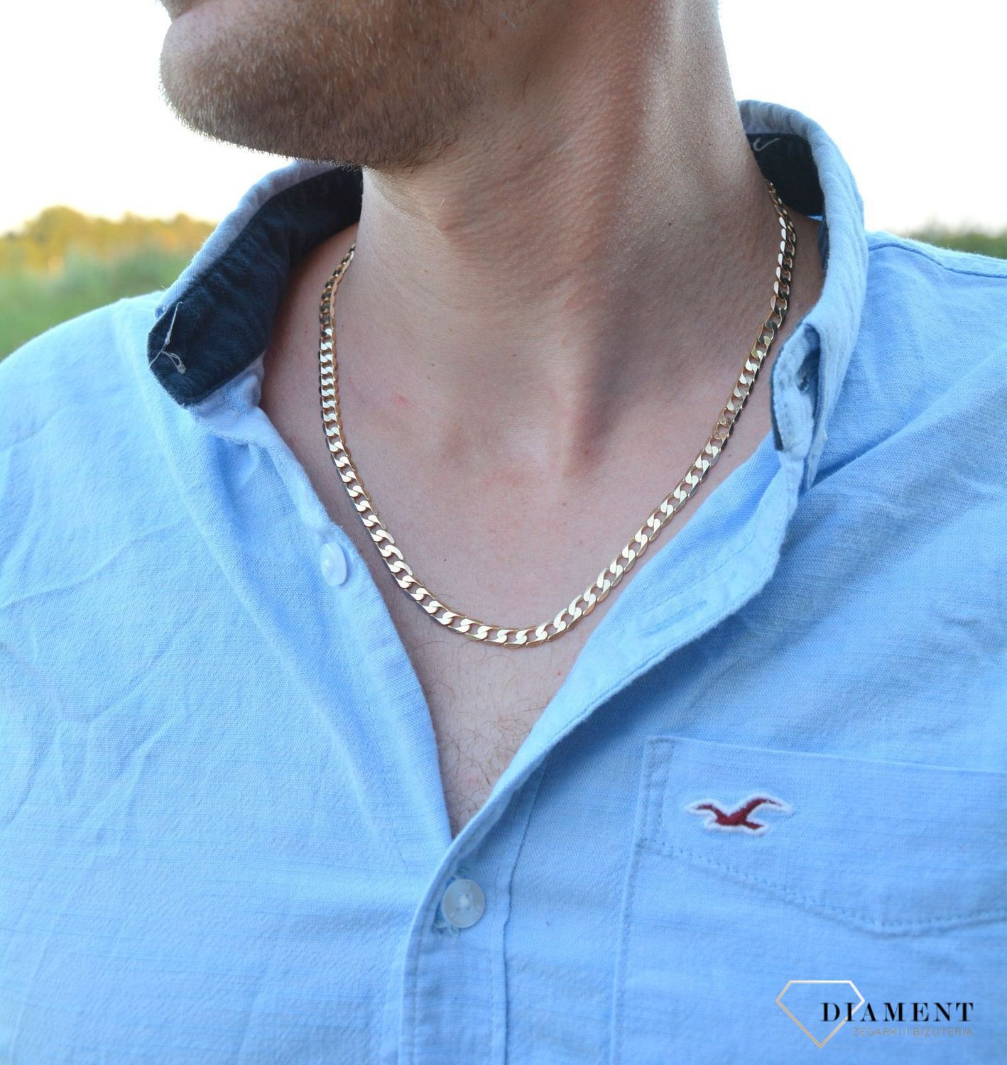 Złoty łańcuszek 585 gruba pancerka 1102-140 (2).jpg